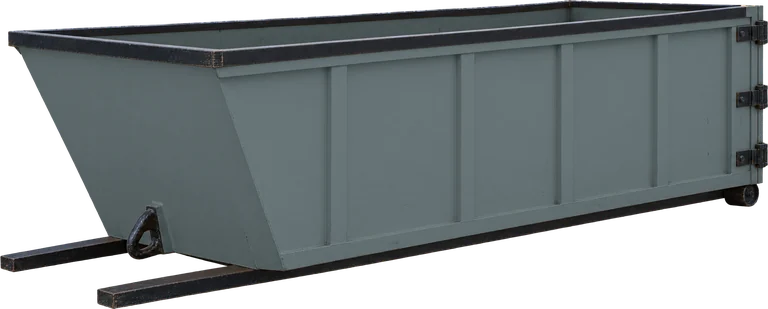 Roll-off dumpster in Quick2Dump's fleet color